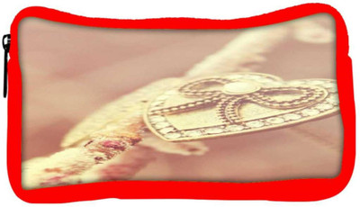 

Snoogg Eco Friendly Canvas Heart Penden Designer Student Pen Pencil Case Coin Purse Pouch Cosmetic Makeup Bag (RED) Pouch(Multicolor)