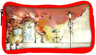 

Snoogg Eco Friendly Canvas Open Door Designer Student Pen Pencil Case Coin Purse Pouch Cosmetic Makeup Bag (RED) Pouch(Multicolor)