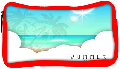 

Snoogg Eco Friendly Canvas Abstract Summer Background Student Pen Pencil Case Coin Purse Pouch Cosmetic Makeup Bag (RED) Pouch(Multicolor)