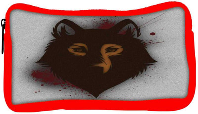

Snoogg Eco Friendly Canvas Bold Wolf Student Pen Pencil Case Coin Purse Pouch Cosmetic Makeup Bag (RED) Pouch(Multicolor)