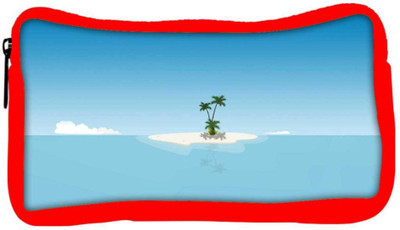 

Snoogg Eco Friendly Canvas Small Island Designer Student Pen Pencil Case Coin Purse Pouch Cosmetic Makeup Bag (RED) Pouch(Multicolor)