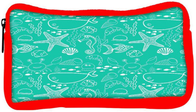 

Snoogg Eco Friendly Canvas White Fish Green Pattern Designer Student Pen Pencil Case Coin Purse Pouch Cosmetic Makeup Bag (RED) Pouch(Multicolor)
