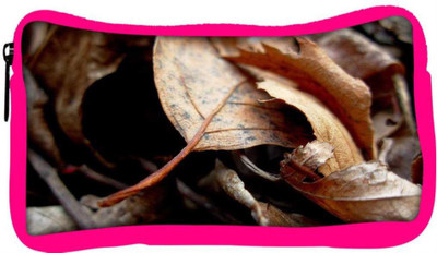 

Snoogg Eco Friendly Canvas Dry Leaves Designer Student Pen Pencil Case Coin Purse Pouch Cosmetic Makeup Bag (PINK) Pouch(Multicolor)