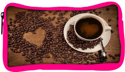 

Snoogg Eco Friendly Canvas Coffee Heart Designer Student Pen Pencil Case Coin Purse Pouch Cosmetic Makeup Bag (PINK) Pouch(Multicolor)
