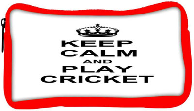 

Snoogg Eco Friendly Canvas Keep Calm And Play Cricket Student Pen Pencil Case Coin Purse Pouch Cosmetic Makeup Bag (RED) Pouch(Multicolor)