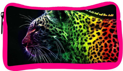 

Snoogg Eco Friendly Canvas Neon Leopard Designer Student Pen Pencil Case Coin Purse Pouch Cosmetic Makeup Bag (PINK) Pouch(Multicolor)