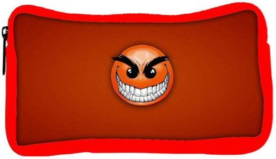 

Snoogg Eco Friendly Canvas Evil Face Minimalistic Designer Student Pen Pencil Case Coin Purse Pouch Cosmetic Makeup Bag (RED) Pouch(Multicolor)