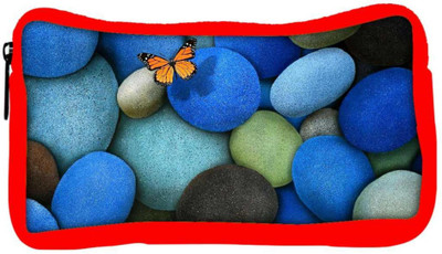 

Snoogg Eco Friendly Canvas Colorful Pebble Stone Designer Student Pen Pencil Case Coin Purse Pouch Cosmetic Makeup Bag (RED) Pouch(Multicolor)