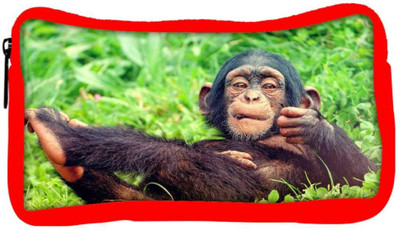 

Snoogg Eco Friendly Canvas Chimpanese Designer Student Pen Pencil Case Coin Purse Pouch Cosmetic Makeup Bag (RED) Pouch(Multicolor)