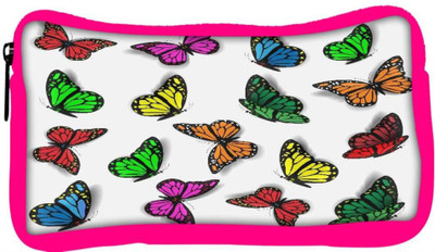 

Snoogg Eco Friendly Canvas Colorful Butterflies Student Pen Pencil Case Coin Purse Pouch Cosmetic Makeup Bag (PINK) Pouch(Multicolor)