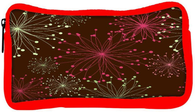 

Snoogg Eco Friendly Canvas Retro Floral Seamless Background Student Pen Pencil Case Coin Purse Pouch Cosmetic Makeup Bag (RED) Pouch(Multicolor)