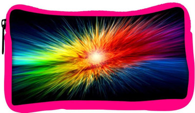 

Snoogg Eco Friendly Canvas Supernova Rainbow Explosion Designer Student Pen Pencil Case Coin Purse Pouch Cosmetic Makeup Bag (PINK) Pouch(Multicolor)