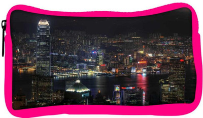 

Snoogg Eco Friendly Canvas City Night View Designer Student Pen Pencil Case Coin Purse Pouch Cosmetic Makeup Bag (PINK) Pouch(Multicolor)