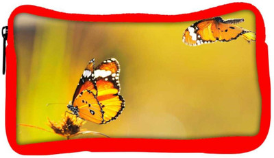 

Snoogg Eco Friendly Canvas Yellow Butterfly Designer Student Pen Pencil Case Coin Purse Pouch Cosmetic Makeup Bag (RED) Pouch(Multicolor)