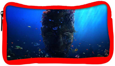 

Snoogg Eco Friendly Canvas Under Sea Face Designer Student Pen Pencil Case Coin Purse Pouch Cosmetic Makeup Bag (RED) Pouch(Multicolor)