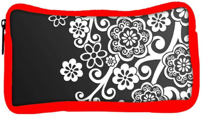 

Snoogg Eco Friendly Canvas White Floral Pattern Designer Student Pen Pencil Case Coin Purse Pouch Cosmetic Makeup Bag (RED) Pouch(Multicolor)
