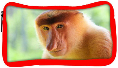 

Snoogg Eco Friendly Canvas Big Nose Monkey Designer Student Pen Pencil Case Coin Purse Pouch Cosmetic Makeup Bag (RED) Pouch(Multicolor)