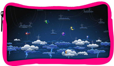 

Snoogg Eco Friendly Canvas Clouds And Towers Designer Student Pen Pencil Case Coin Purse Pouch Cosmetic Makeup Bag (PINK) Pouch(Multicolor)