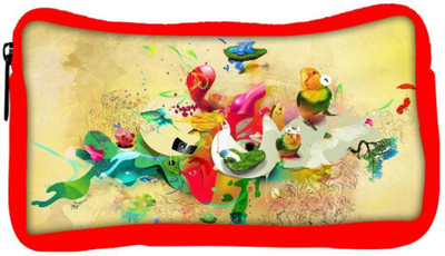 

Snoogg Eco Friendly Canvas Paint Splash Designer Student Pen Pencil Case Coin Purse Pouch Cosmetic Makeup Bag (RED) Pouch(Multicolor)