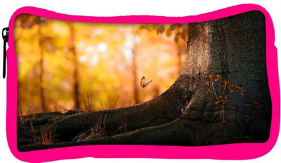 

Snoogg Eco Friendly Canvas Butterfly Under The Tree Designer Student Pen Pencil Case Coin Purse Pouch Cosmetic Makeup Bag (PINK) Pouch(Multicolor)