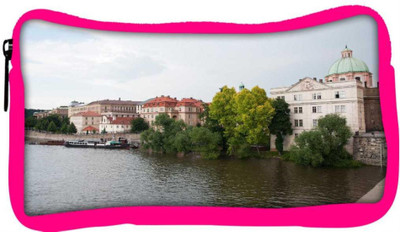 

Snoogg Eco Friendly Canvas Lake Side Houses Designer Student Pen Pencil Case Coin Purse Pouch Cosmetic Makeup Bag (PINK) Pouch(Multicolor)