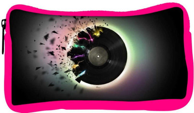

Snoogg Eco Friendly Canvas Shattered Vinyl Music Designer Student Pen Pencil Case Coin Purse Pouch Cosmetic Makeup Bag (PINK) Pouch(Multicolor)