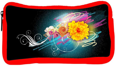

Snoogg Eco Friendly Canvas Abstract Floral Designer Student Pen Pencil Case Coin Purse Pouch Cosmetic Makeup Bag (RED) Pouch(Multicolor)