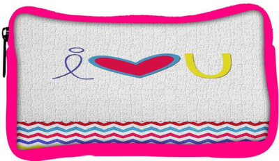 

Snoogg Eco Friendly Canvas I Love You White Student Pen Pencil Case Coin Purse Pouch Cosmetic Makeup Bag (PINK) Pouch(Multicolor)