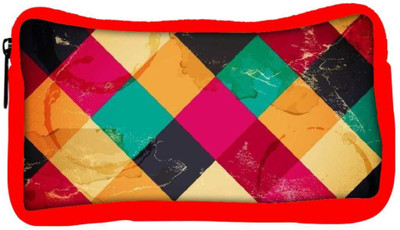 

Snoogg Eco Friendly Canvas Rhombbus Rainbows Student Pen Pencil Case Coin Purse Pouch Cosmetic Makeup Bag (RED) Pouch(Multicolor)