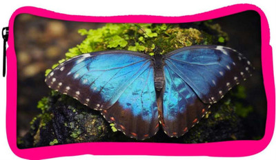 

Snoogg Eco Friendly Canvas Blue Butterfly Designer Student Pen Pencil Case Coin Purse Pouch Cosmetic Makeup Bag (PINK) Pouch(Multicolor)