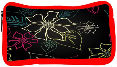 

Snoogg Eco Friendly Canvas Floral Sketch Designer Student Pen Pencil Case Coin Purse Pouch Cosmetic Makeup Bag (RED) Pouch(Multicolor)