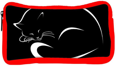 

Snoogg Eco Friendly Canvas Sleeping Cat Minimalistic Designer Student Pen Pencil Case Coin Purse Pouch Cosmetic Makeup Bag (RED) Pouch(Multicolor)