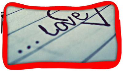 

Snoogg Eco Friendly Canvas Love Love Designer Student Pen Pencil Case Coin Purse Pouch Cosmetic Makeup Bag (RED) Pouch(Multicolor)