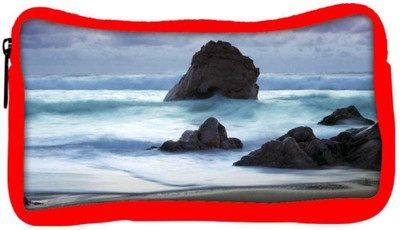 

Snoogg Eco Friendly Canvas Beach View Designer Student Pen Pencil Case Coin Purse Pouch Cosmetic Makeup Bag (RED) Pouch(Multicolor)