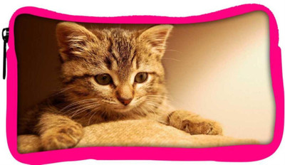 

Snoogg Eco Friendly Canvas Cute Kitty Designer Student Pen Pencil Case Coin Purse Pouch Cosmetic Makeup Bag (PINK) Pouch(Multicolor)