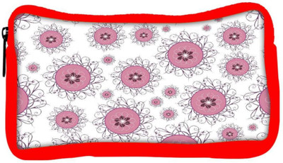 

Snoogg Eco Friendly Canvas Pink Circles Designer Student Pen Pencil Case Coin Purse Pouch Cosmetic Makeup Bag (RED) Pouch(Multicolor)