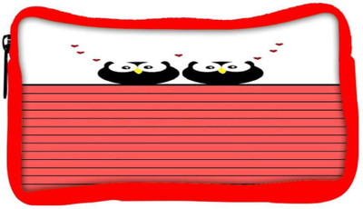 

Snoogg Eco Friendly Canvas Love Owl Birds Student Pen Pencil Case Coin Purse Pouch Cosmetic Makeup Bag (RED) Pouch(Multicolor)