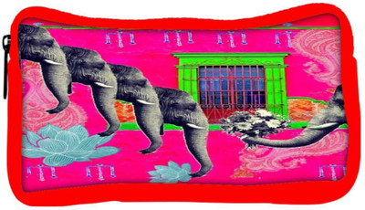 

Snoogg Eco Friendly Canvas Elephant Lover Student Pen Pencil Case Coin Purse Pouch Cosmetic Makeup Bag (RED) Pouch(Multicolor)