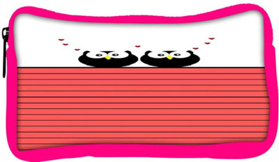 

Snoogg Eco Friendly Canvas Love Owl Birds Student Pen Pencil Case Coin Purse Pouch Cosmetic Makeup Bag (PINK) Pouch(Multicolor)