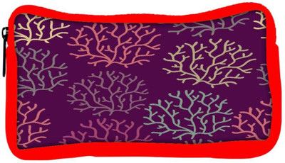 

Snoogg Eco Friendly Canvas Seamless Pattern With Leaf Seamless Texture Can Be Used For Wallpaper Student Pen Pencil Case Coin Purse Pouch Cosmetic Makeup Bag (RED) Pouch(Multicolor)
