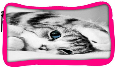 

Snoogg Eco Friendly Canvas Kitten Cat Student Pen Pencil Case Coin Purse Pouch Cosmetic Makeup Bag (PINK) Pouch(Multicolor)