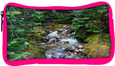 

Snoogg Eco Friendly Canvas White Water Flowing Designer Student Pen Pencil Case Coin Purse Pouch Cosmetic Makeup Bag (PINK) Pouch(Multicolor)