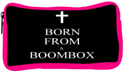 

Snoogg Eco Friendly Canvas Born From A Boombox Student Pen Pencil Case Coin Purse Pouch Cosmetic Makeup Bag (PINK) Pouch(Multicolor)