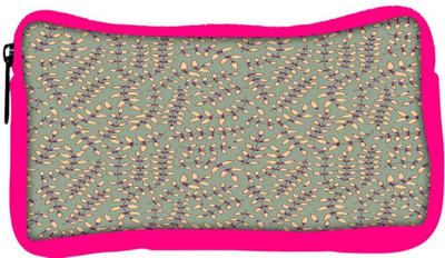 

Snoogg Eco Friendly Canvas Cream Small Leaves Designer Student Pen Pencil Case Coin Purse Pouch Cosmetic Makeup Bag (PINK) Pouch(Multicolor)