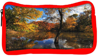 

Snoogg Eco Friendly Canvas Small Lake In Forest Designer Student Pen Pencil Case Coin Purse Pouch Cosmetic Makeup Bag (RED) Pouch(Multicolor)
