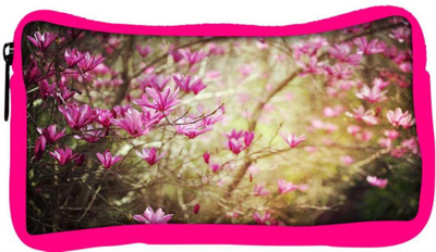 

Snoogg Eco Friendly Canvas Small Flowers Designer Student Pen Pencil Case Coin Purse Pouch Cosmetic Makeup Bag (PINK) Pouch(Multicolor)