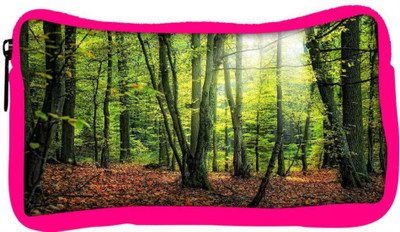

Snoogg Eco Friendly Canvas Green Forest Designer Student Pen Pencil Case Coin Purse Pouch Cosmetic Makeup Bag (PINK) Pouch(Multicolor)