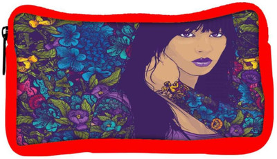 

Snoogg Eco Friendly Canvas Tattoo Flower Madam Student Pen Pencil Case Coin Purse Pouch Cosmetic Makeup Bag (RED) Pouch(Multicolor)