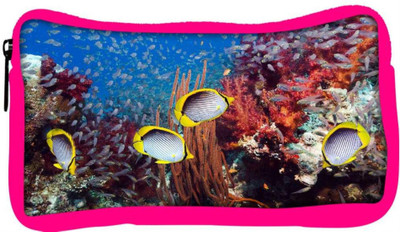 

Snoogg Eco Friendly Canvas Multicolor Fish Designer Student Pen Pencil Case Coin Purse Pouch Cosmetic Makeup Bag (PINK) Pouch(Multicolor)