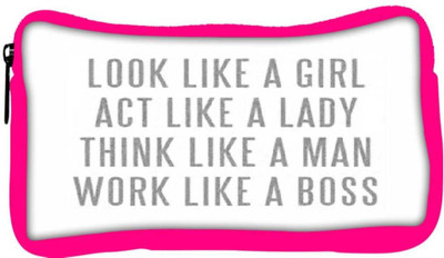 

Snoogg Eco Friendly Canvas Lady Mantra Student Pen Pencil Case Coin Purse Pouch Cosmetic Makeup Bag (PINK) Pouch(Multicolor)